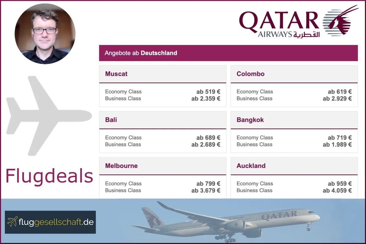 2019 09 10 Qatar Airways Flugdealds