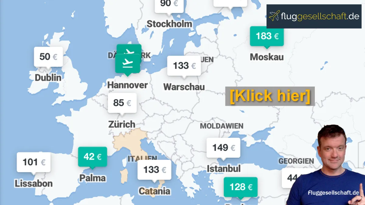 Flugdeals Mittelmeer Europa Thomas Karte