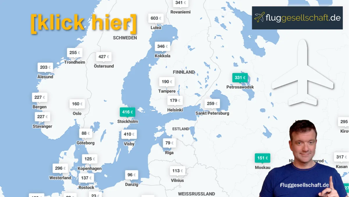2019 05 Fluege Karte Map Billigfluege Deals Nord Ost Europa 1920 1080