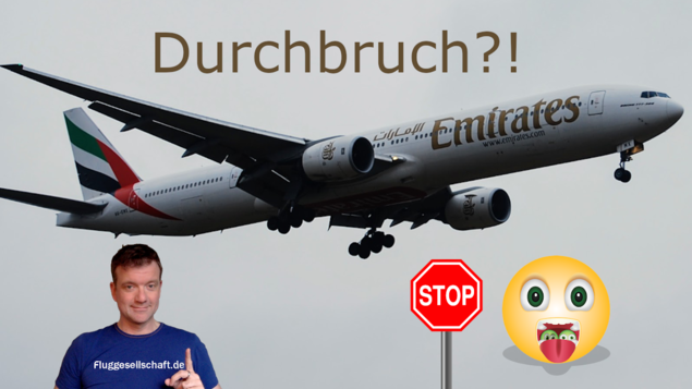 Emirates mit Coronavirus Schnelltest vor Abflug