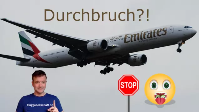 Emirates mit Coronavirus Schnelltest vor Abflug