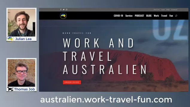 Work and Travel Australien Einreise Visum 2022