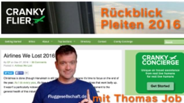 Airline Pleiten 2016 in den Youtube News Nr. 22