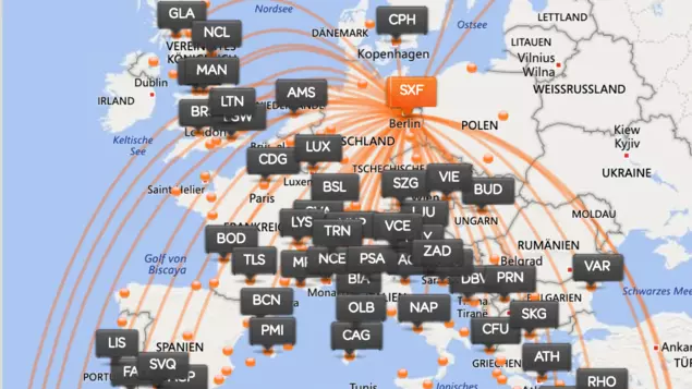 Flugstrecken News ab Berlin / Brandenburg