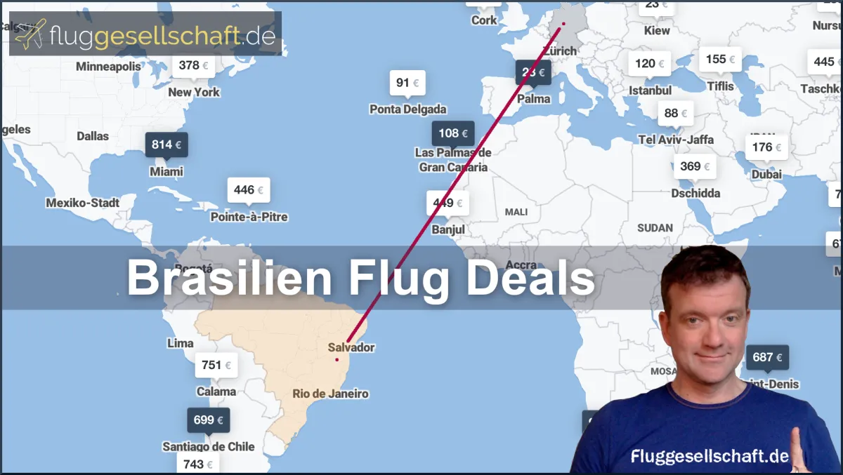 Brasilien Flugdeals Karte