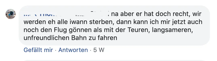 Fliegen Klimawandel Facebook easyjet Berlin Werbung