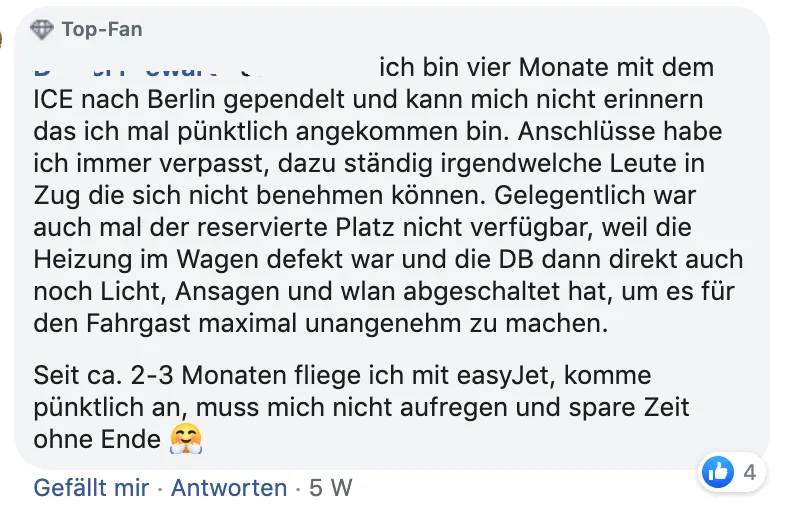 Fliegen Klimawandel Facebook easyjet Berlin Werbung