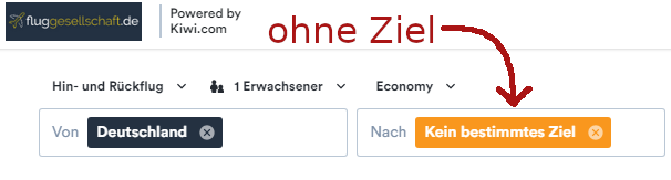 Flugsuche ohne Ziel